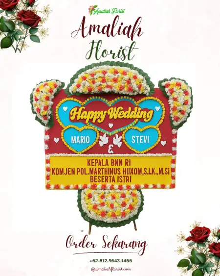 Papan Bunga Pernikahan Air Periukan